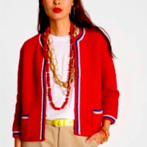 NWT Frances Valentine Angie Cardi Coat in Red -M
